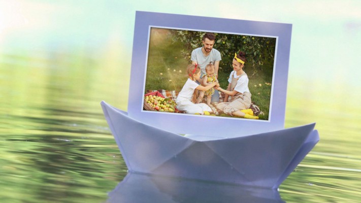 پیش‌نمایش قالب قالب اسلایدشو قایق کاغذی