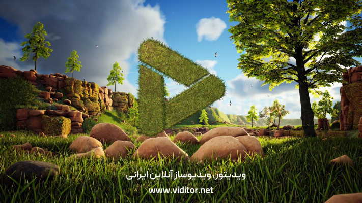 پیش‌نمایش قالب قالب لوگو موشن طبیعت سبز