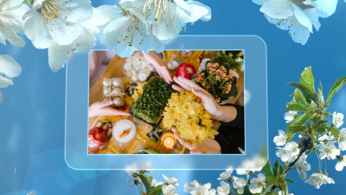 پیش‌نمایش قالب قالب اسلایدشو شکوفه های بهاری