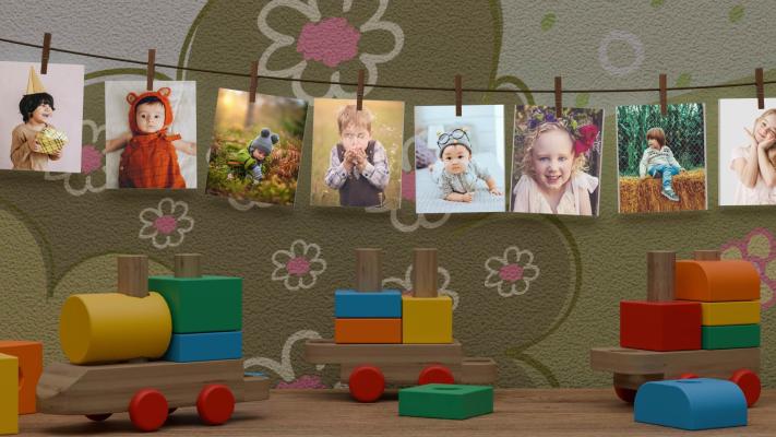 پیش‌نمایش قالب قالب اسلایدشو اتاق کودک